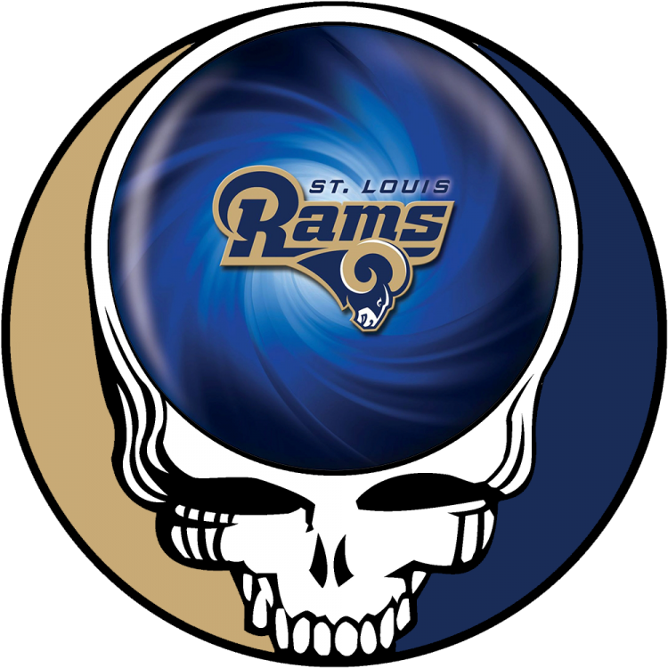 St. Louis Rams skull logo fabric transfer